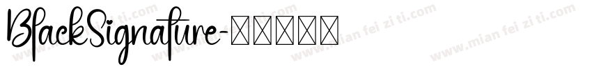 BlackSignature字体转换