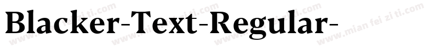 Blacker-Text-Regular字体转换