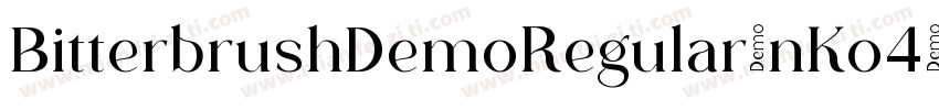 BitterbrushDemoRegular-nKo4字体转换