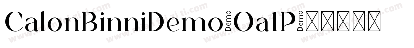 CalonBinniDemo-Oa1P字体转换