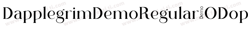 DapplegrimDemoRegular-ODop字体转换