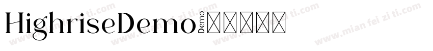 HighriseDemo字体转换