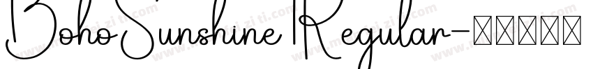 BohoSunshine1Regular字体转换