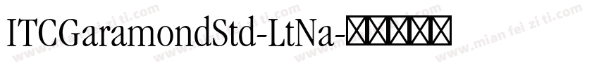 ITCGaramondStd-LtNa字体转换