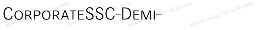 CorporateSSC-Demi字体转换