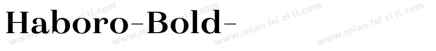 Haboro-Bold字体转换