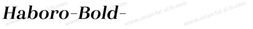 Haboro-Bold字体转换