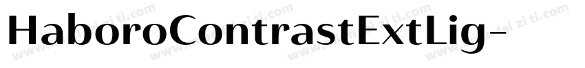 HaboroContrastExtLig字体转换