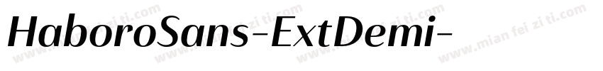 HaboroSans-ExtDemi字体转换