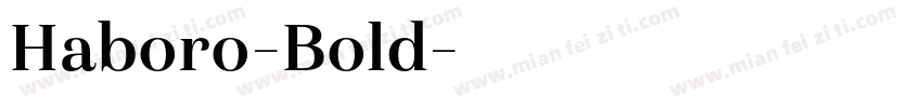 Haboro-Bold字体转换