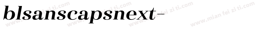 blsanscapsnext字体转换