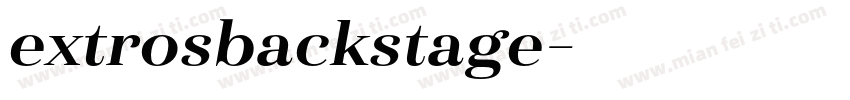 extrosbackstage字体转换