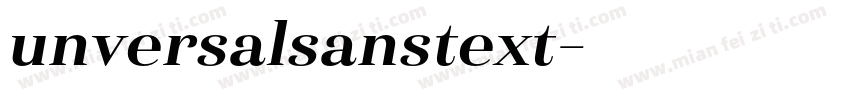 unversalsanstext字体转换