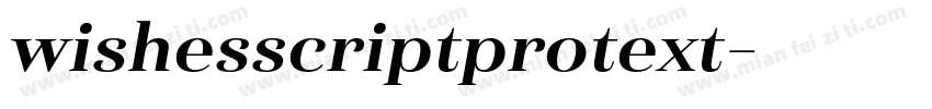 wishesscriptprotext字体转换