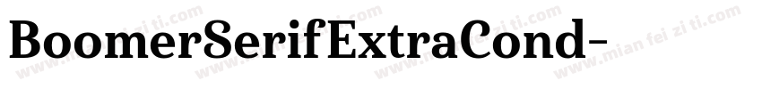 BoomerSerifExtraCond字体转换