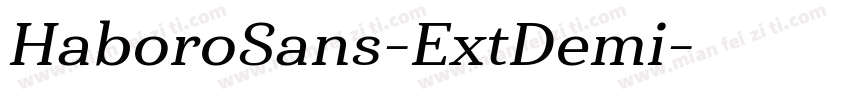 HaboroSans-ExtDemi字体转换