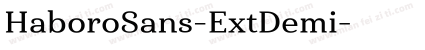 HaboroSans-ExtDemi字体转换