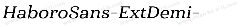 HaboroSans-ExtDemi字体转换