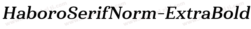 HaboroSerifNorm-ExtraBold字体转换