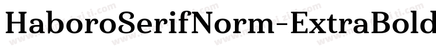 HaboroSerifNorm-ExtraBold字体转换