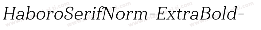 HaboroSerifNorm-ExtraBold字体转换