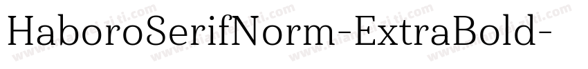 HaboroSerifNorm-ExtraBold字体转换