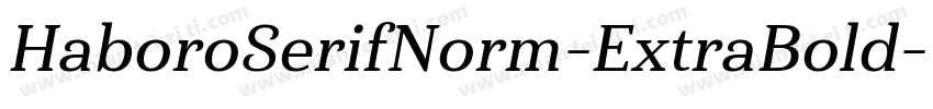 HaboroSerifNorm-ExtraBold字体转换