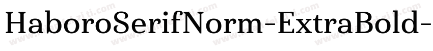 HaboroSerifNorm-ExtraBold字体转换