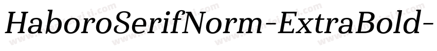 HaboroSerifNorm-ExtraBold字体转换