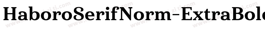 HaboroSerifNorm-ExtraBold字体转换