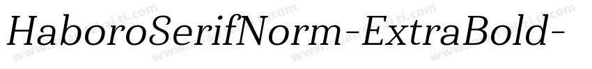 HaboroSerifNorm-ExtraBold字体转换