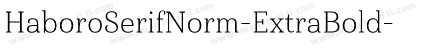 HaboroSerifNorm-ExtraBold字体转换