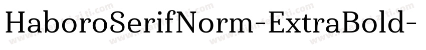 HaboroSerifNorm-ExtraBold字体转换