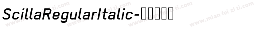 ScillaRegularItalic字体转换
