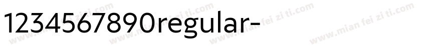 1234567890regular字体转换