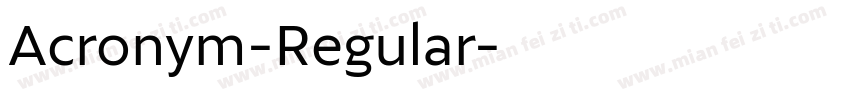 Acronym-Regular字体转换