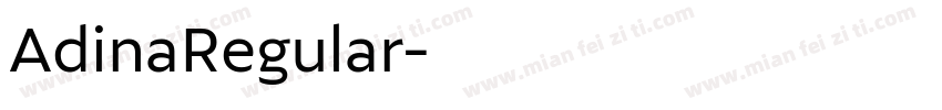 AdinaRegular字体转换