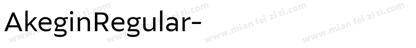 AkeginRegular字体转换