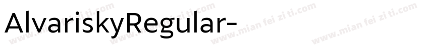 AlvariskyRegular字体转换