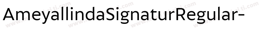 AmeyallindaSignaturRegular字体转换