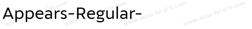 Appears-Regular字体转换