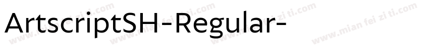 ArtscriptSH-Regular字体转换