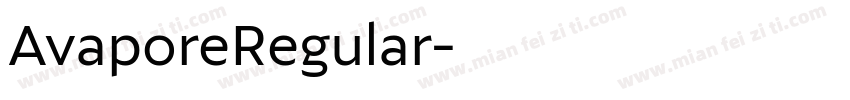 AvaporeRegular字体转换
