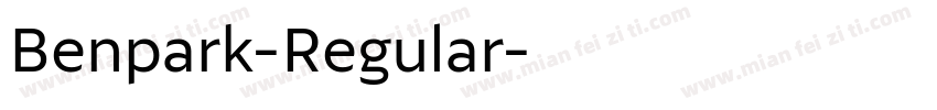 Benpark-Regular字体转换