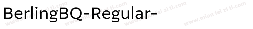 BerlingBQ-Regular字体转换