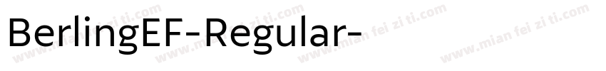 BerlingEF-Regular字体转换