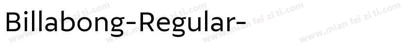 Billabong-Regular字体转换