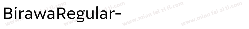 BirawaRegular字体转换