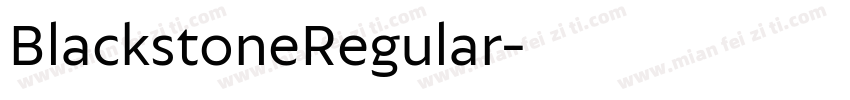 BlackstoneRegular字体转换