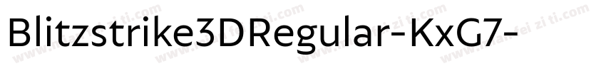 Blitzstrike3DRegular-KxG7字体转换